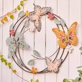 Configuracion Metal Butterflies Round Indoor & Outdoor Wall Decor, Multi Color CO3279362